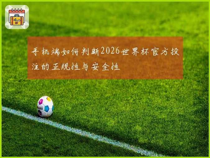 手机端如何判断2026世界杯官方投注的正规性与安全性